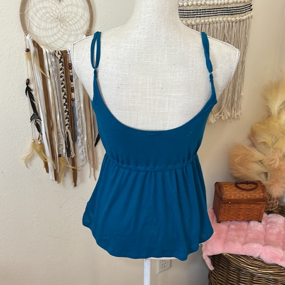 Turquoise Express Top / Adjustable Straps/ Size S… - image 5
